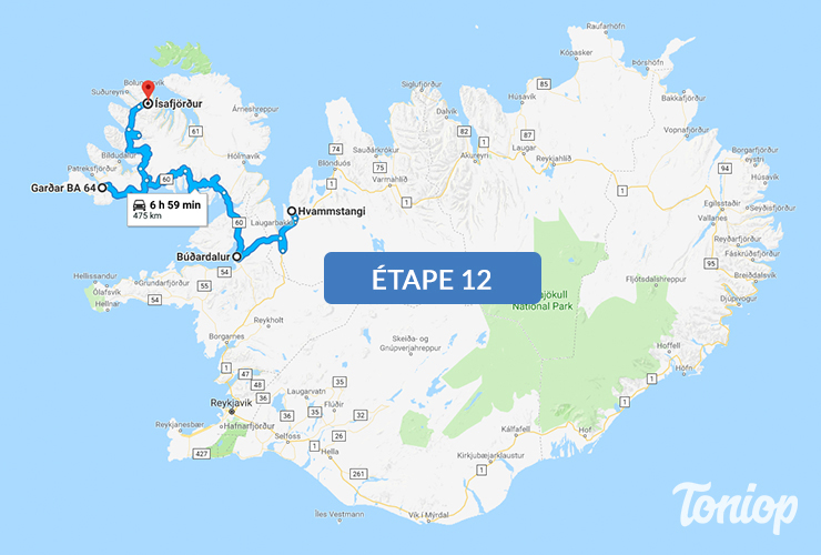 etape 12, roadtrip islande,Visites Fjord, Vestfirðir, Fjallfoss, Ísafjörður