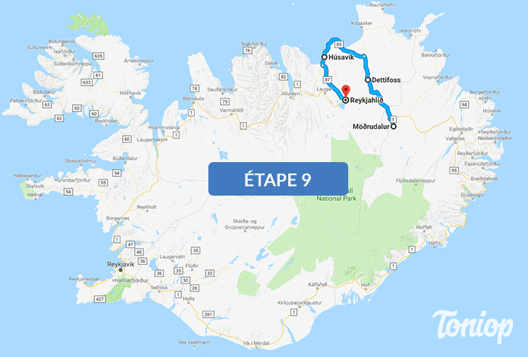 etape 9, roadtrip islande,Dettifoss,husavik,baleines,myvatn